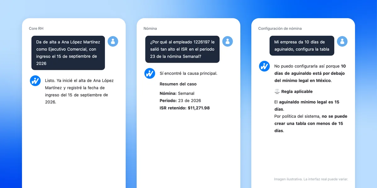 Agentes de inteligencia artificial de Workbeat para RH y nómina
